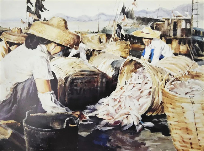 《广海渔港》 79x109cm&nbsp; 2000年.jpg