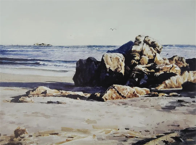 《上川岛的礁石》 79x90cm&nbsp; 1999年.jpg