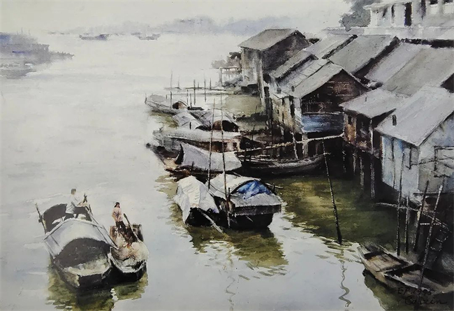 《谭江河畔》 54x79cm&nbsp; 1995年.jpg